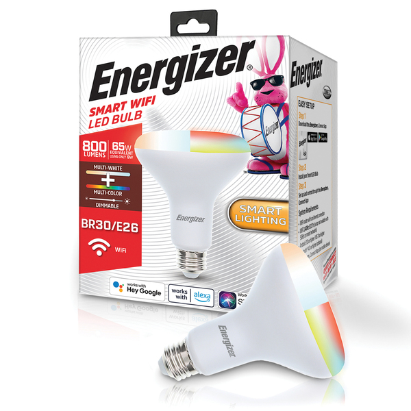Energizer BR30 800-Lumen Smart Wi-Fi Multiwhite and Multicolor LED Flood Light Bulb EBC2-1002-RGB